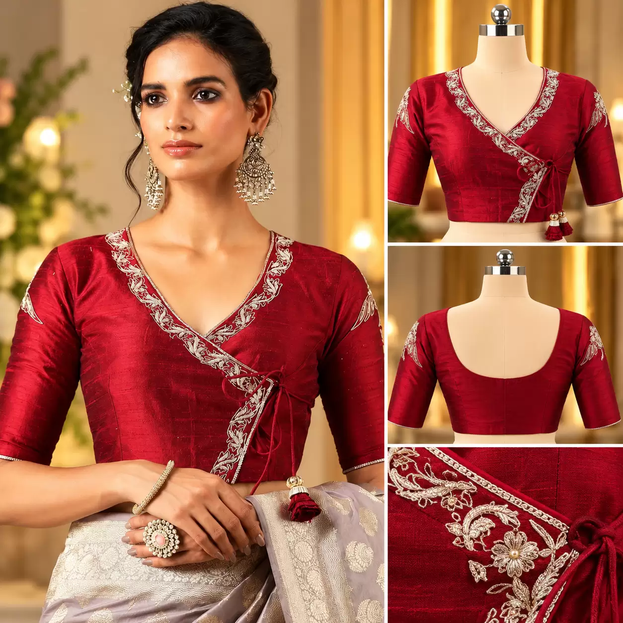 Angrakha Style Blouse