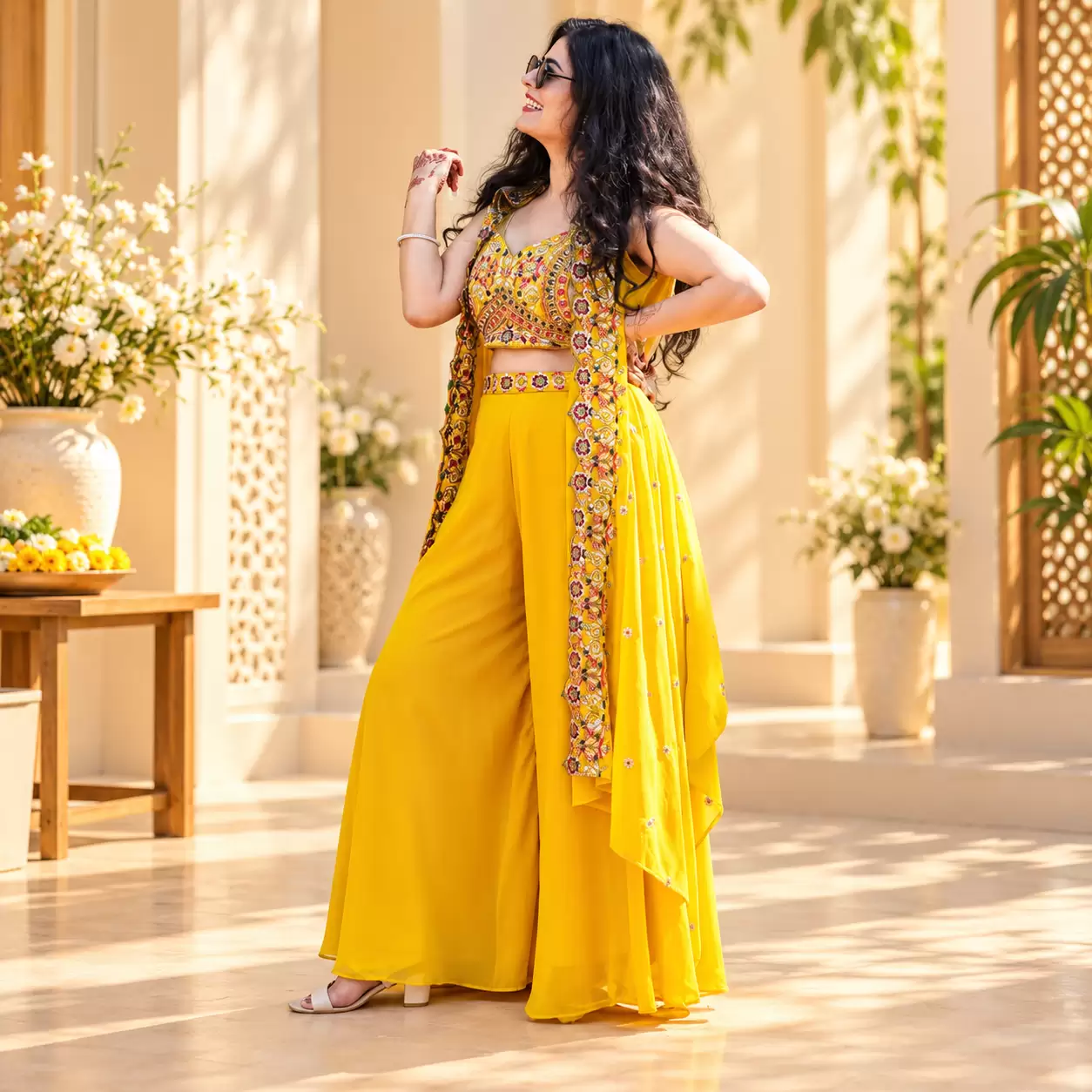 Sharara Style Lehenga