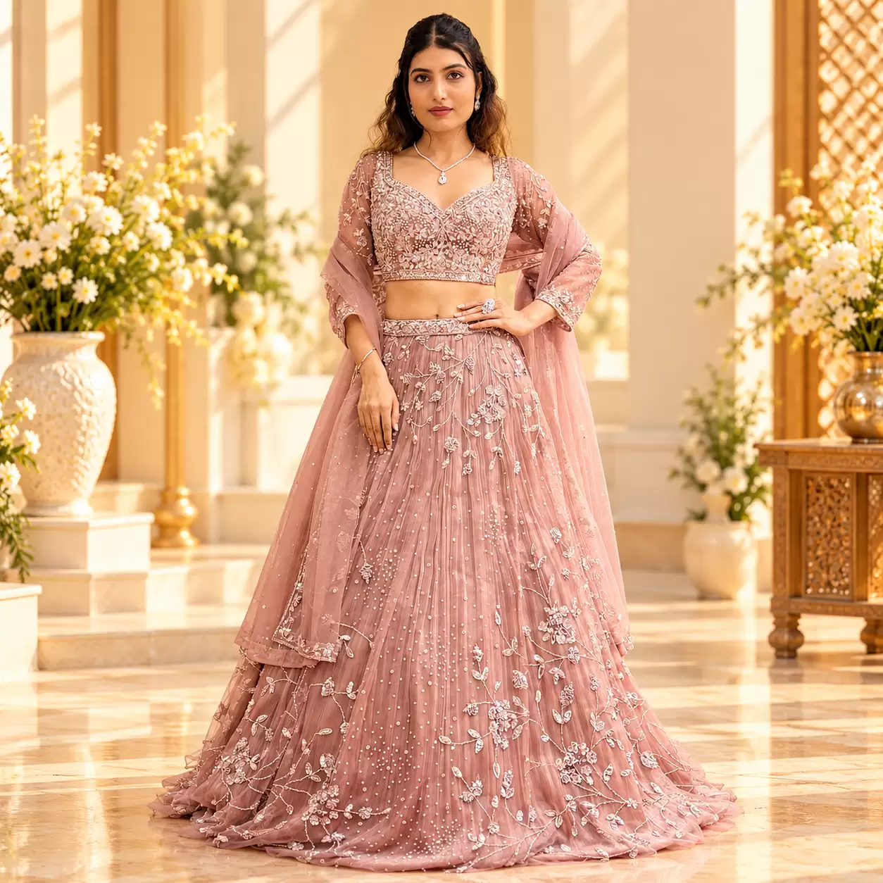 Net Lehenga
