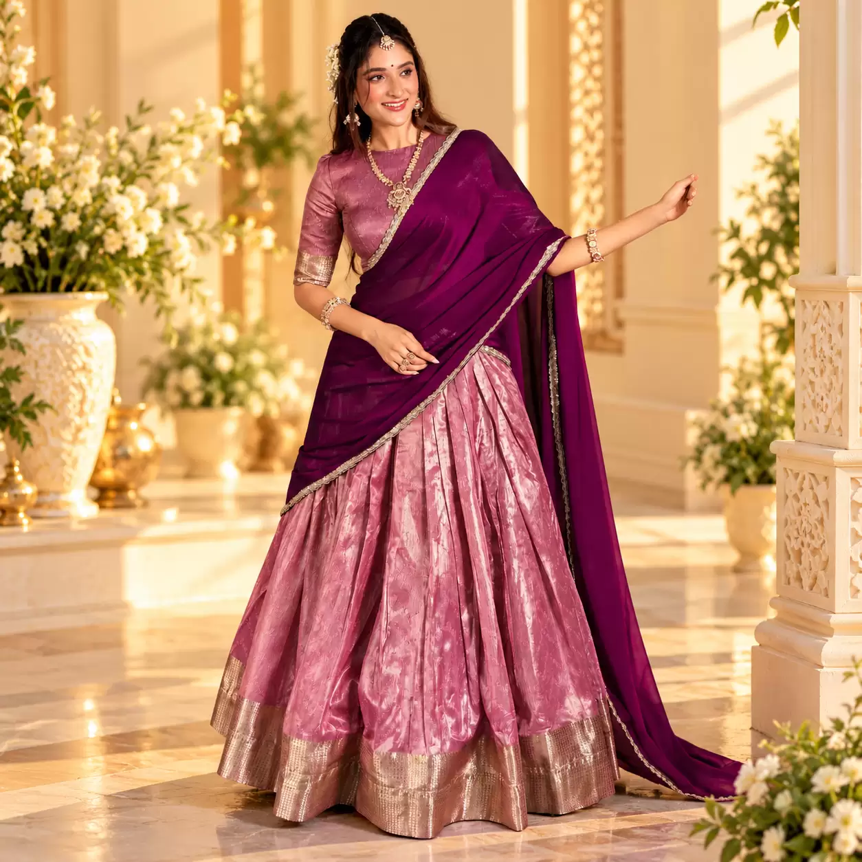 Saree Style Lehenga