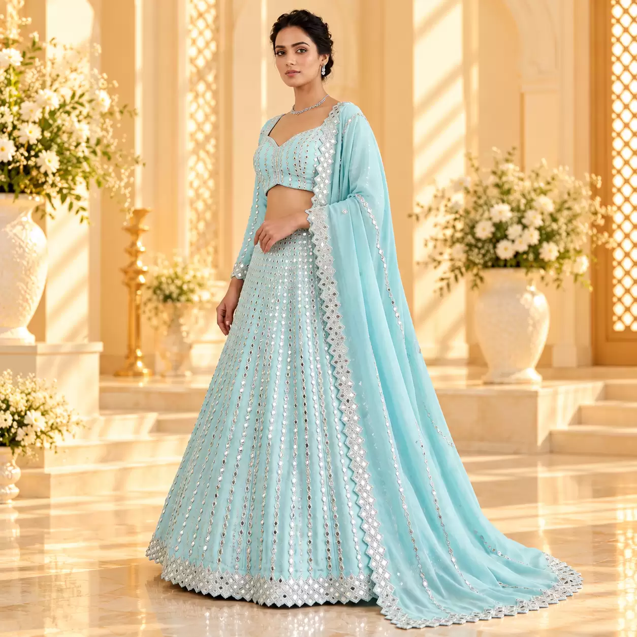Mirror Work Lehenga
